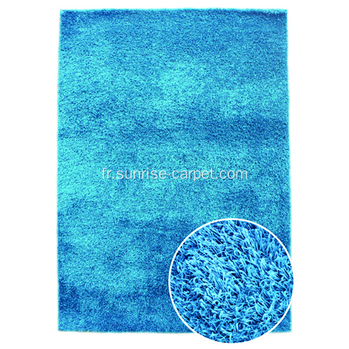 Mélange de deux fils tapis Shaggy couleur unie